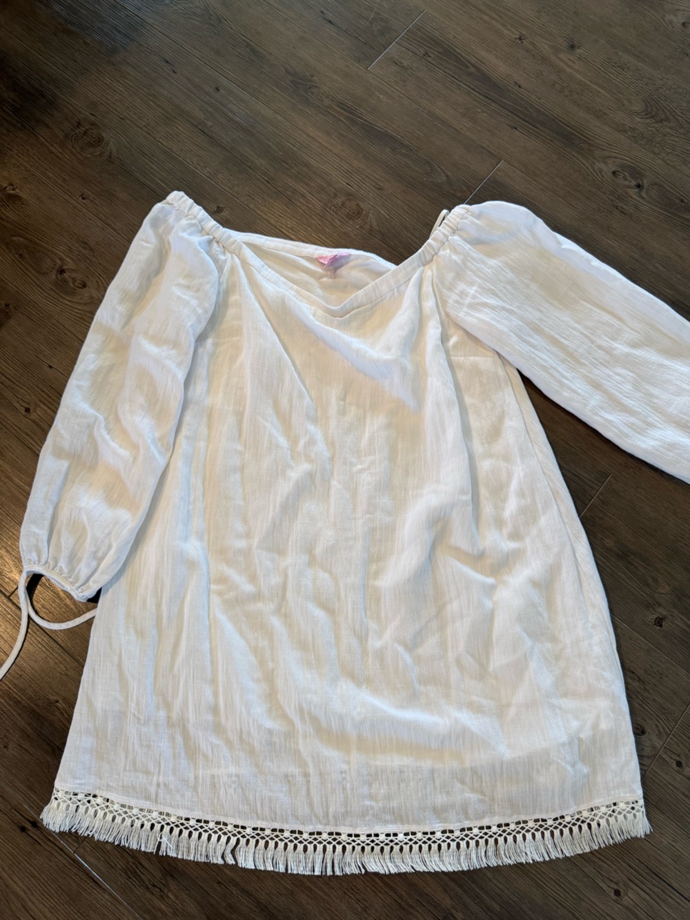 Lilly Pulitzer Off The Shoulder Fringe Hem Dress Size Extra Large